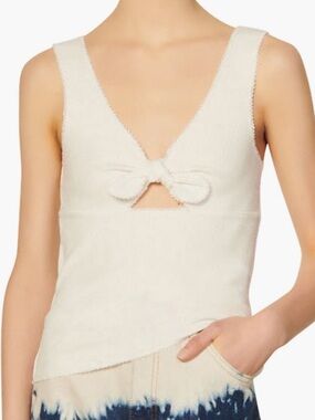 Sandro Tayron Tank Top Ecru NWT Size EU 4 US 10 / XL